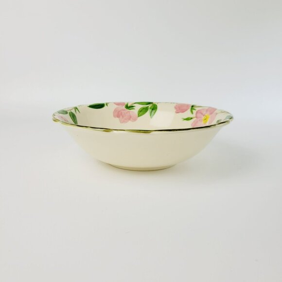 Franciscan Desert Rose 9" Serving Bowl Pink Floral Hand Painted c.1949-53 USA - Picture 3 of 10